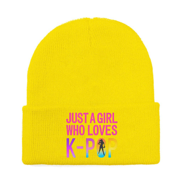 Wholesale Kpop style cartoon knitted hat beanie outdoor warm hat