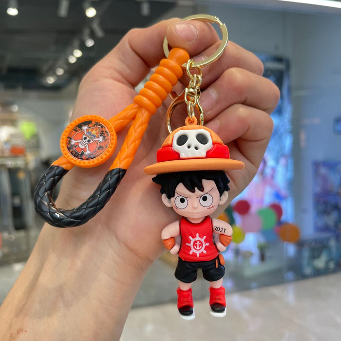 Wholesale Cross border cartoon anime keychain 3D doll car keychain backpack pendant small gift wholesale