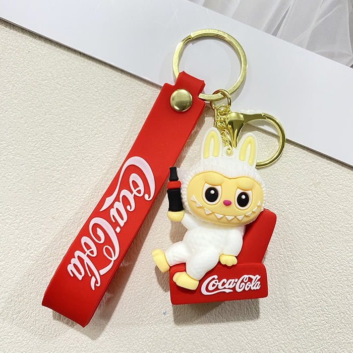Wholesale Cartoon Cross-Dressing Little Sheep Keychain Silicone Doll Gift Car Keychain Pendant