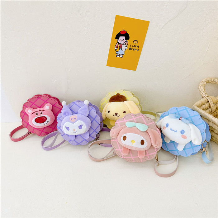 Wholesale Children's bag, stylish girl's baby plush crossbody bag, cute shoulder bag