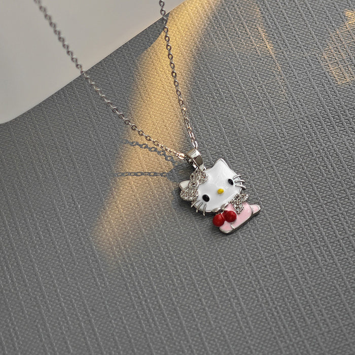 Wholesale Women's Cartoon Cat Diamond Necklace choker necklace
