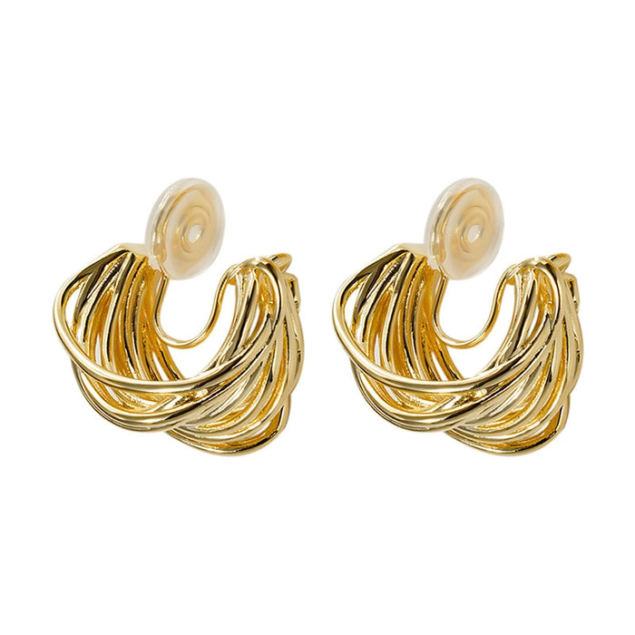 Wholesale Irregular texture, exaggerated earrings, ear clips, temperament earrings