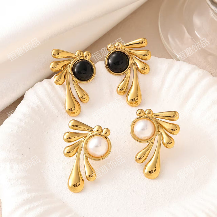 Wholesale Fashionable new style butterfly knot earrings with versatile temperament and high-quality pearl earrings