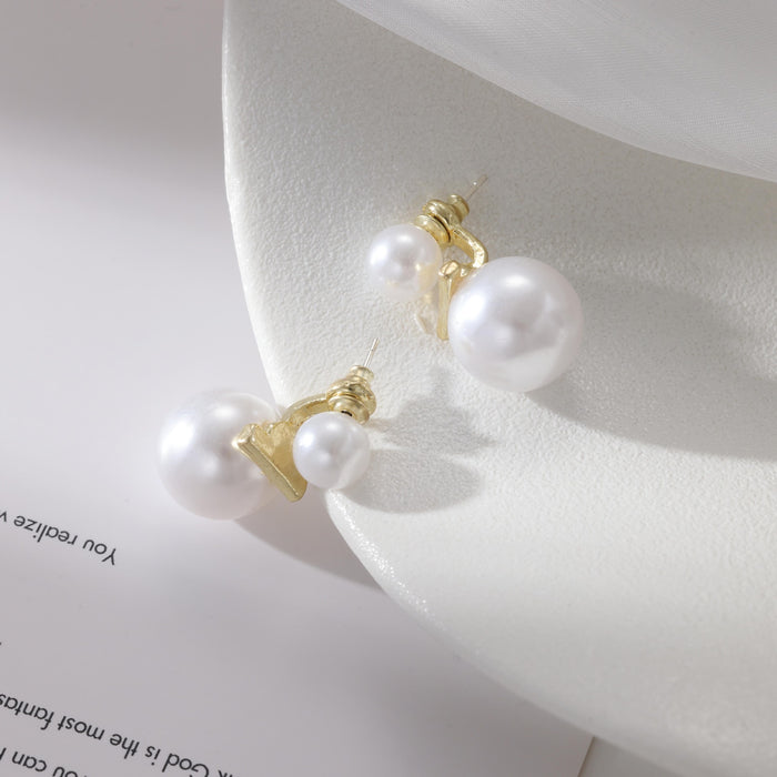 Wholesale Silver needle light luxury niche pearl earrings versatile temperament long tassel earrings high-end feeling earrings