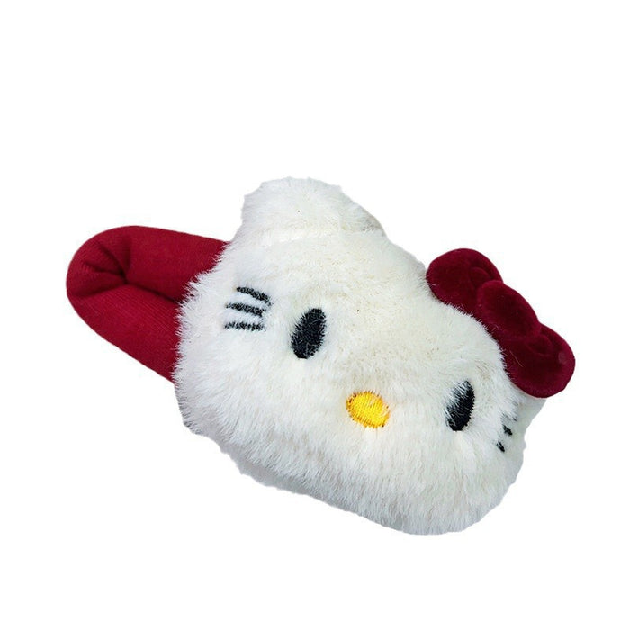 Wholesale Cute plush hair clips ponytail hair ties and cartoon snap clips