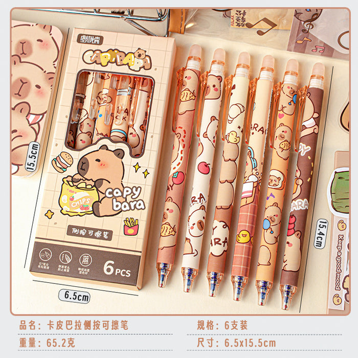 Wholesale Erasable Gel Pen 0. 5mm Blue Kapibala Design for Resale Office School Writing MOQ≥10
