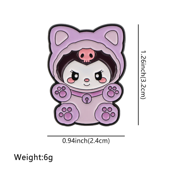 Wholesale Cartoon Cute Cat Brooch Badge Clothing Backpack Decoration Accessories