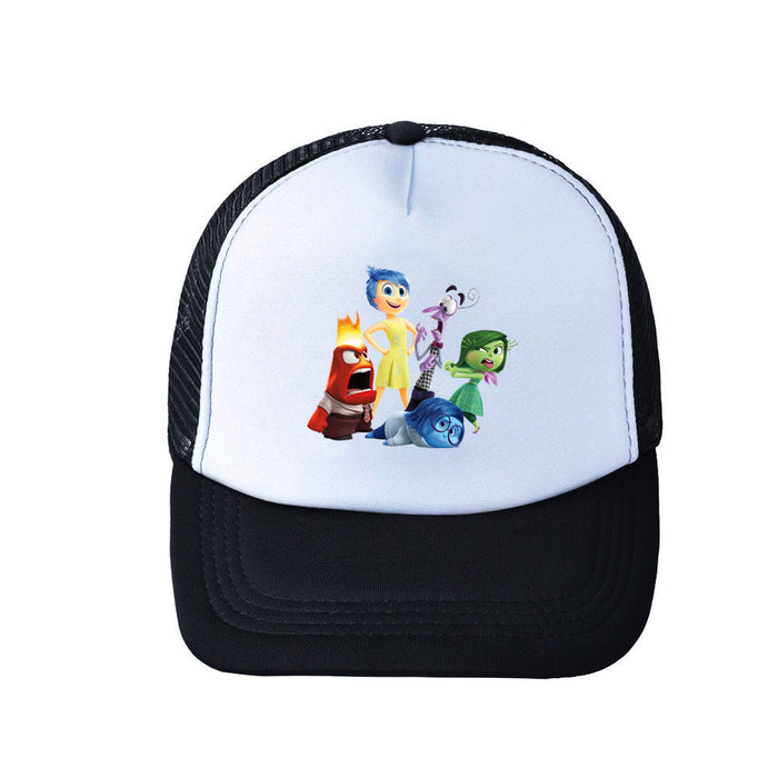 Wholesale Acrylic Cartoon Print Black and White Mesh Cap JDC-FH-WuDuomei010