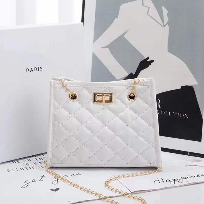 Wholesale Bag Diamond Grid Single Shoulder Small Square Bag Embroidered Chain Bag for Women JDC-SD-XJ002