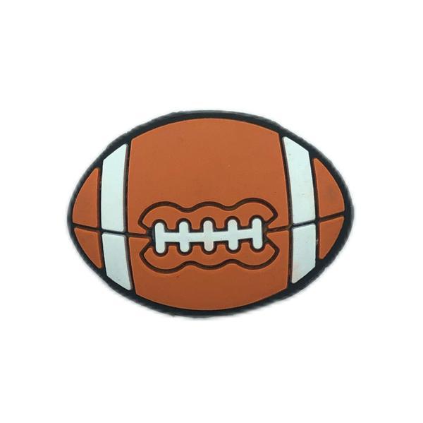 Wholesale PVC Rugby Football Series Cartoon Clogs Shoe Buckle DIY Accessories JDC-SC-YZ003