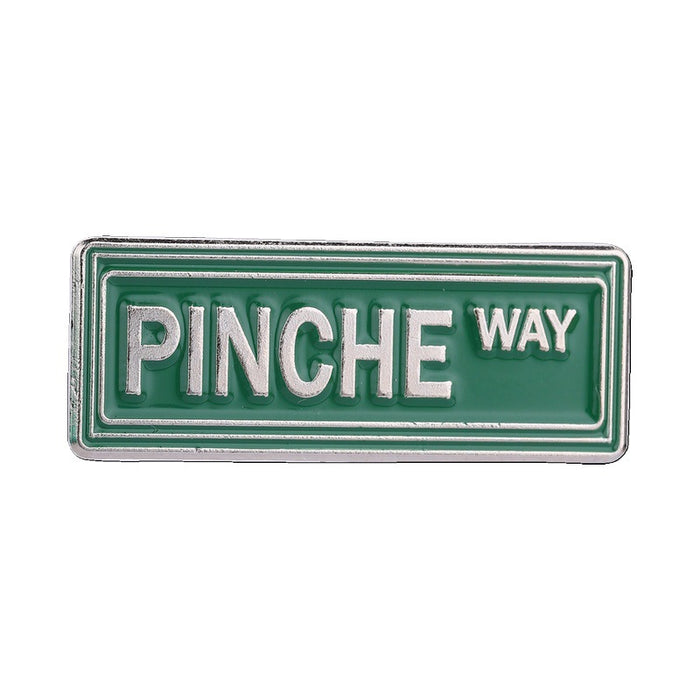 Wholesale Stylish Funny Slogan Enamel Pin Brooch Mexican Slang PINCHE WAY Zinc Alloy