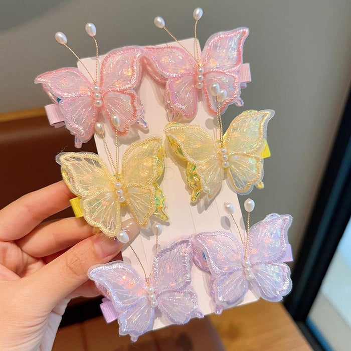 Wholesale Handmade Embroidered Butterfly Hair Clip Chic Fashion Accessory
