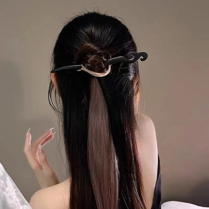 Wholesale Black Wooden Hairpin Back Head Hair Simple Retro Hairpin Headwear