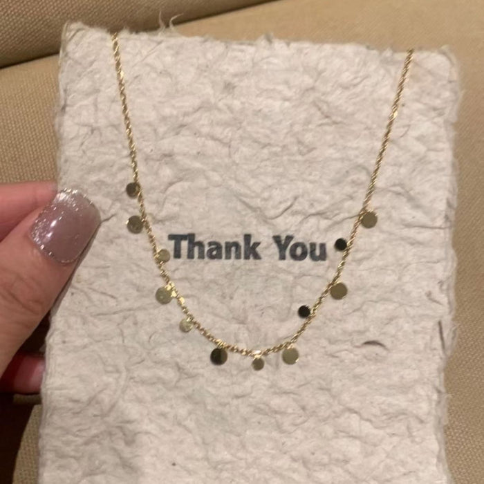 Wholesale Vintage beaded layered necklace with niche design, collarbone chain, neck chain, sweater chain