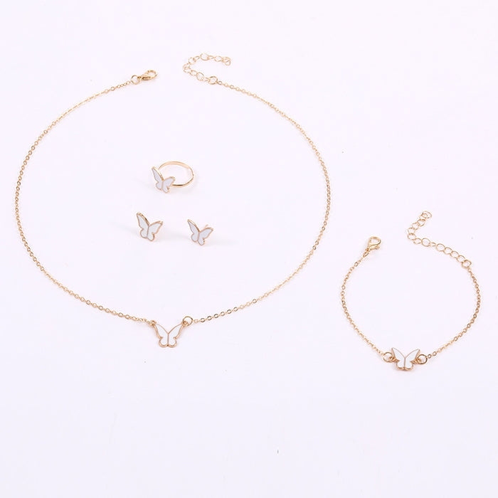 Wholesale Butterfly brass gold-plated earrings with fashionable temperament