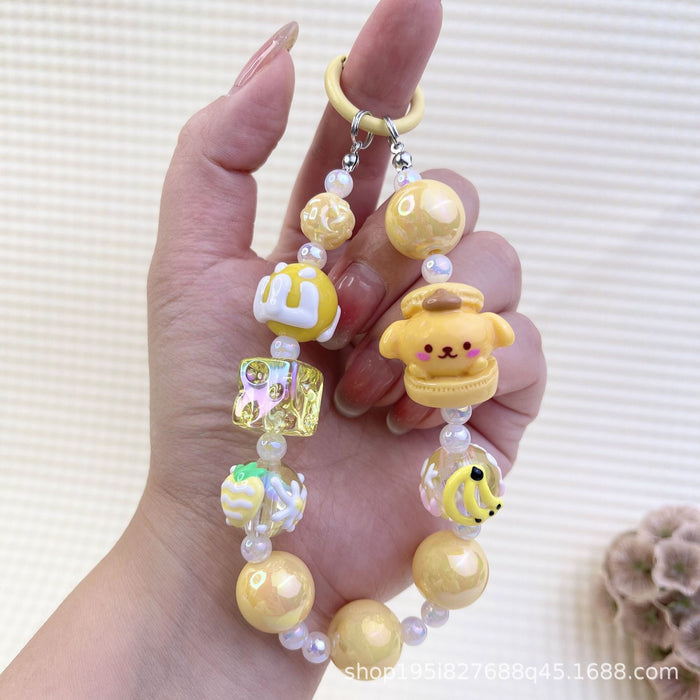 Wholesale Creative Cartoon Hand-painted Beads Mobile Phone Hanging Chain Bag Decorative Pendant DIY Accessories for Girlfriends