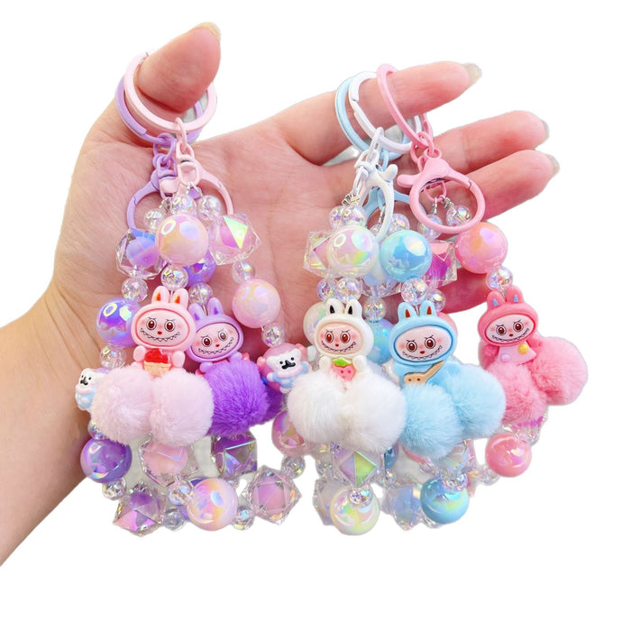 Wholesale Cartoon Pom-Pom Phone Charm Keychain
