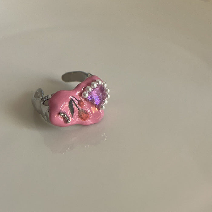 Wholesale Small niche design metal layered ring with high-end opening ring