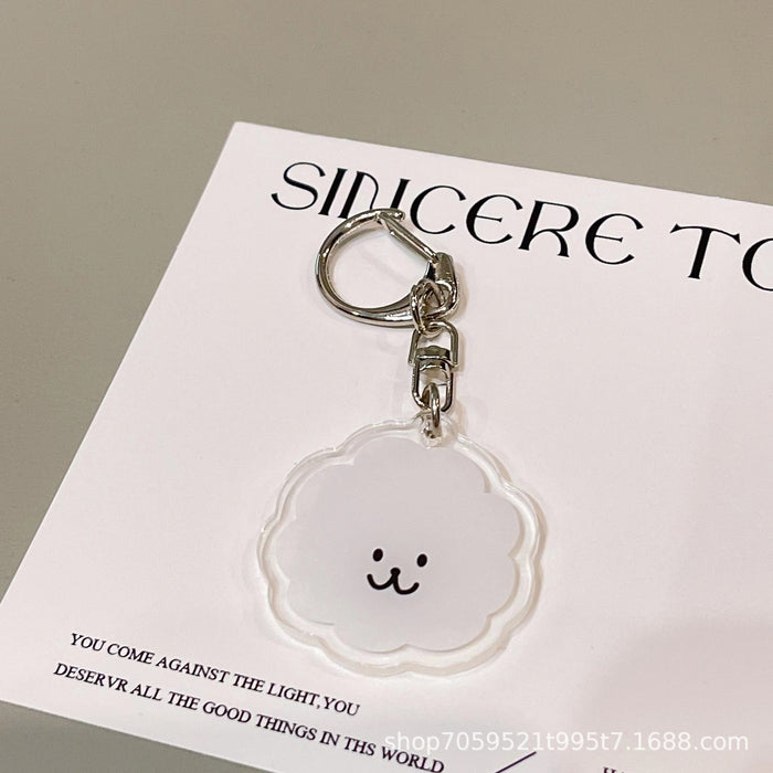 Wholesale Cute Keychain Double-sided Acrylic Female Student Bag Accessories Children' s School Bag Couple' s Best Friend Small Pendant