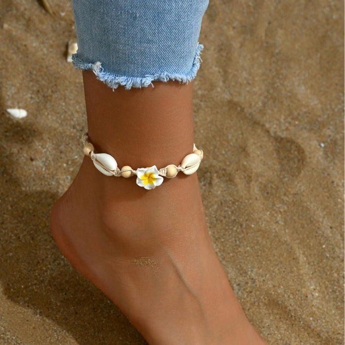 Wholesale Handmade Soft Clay Egg Flower Shell Jewelry Set Pink Beach Style Fashion Accessory