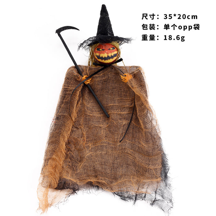 Wholesale  Decorations  Horror Pumpkin Doll Pendant Haunted House Party Hanging Ghost Props