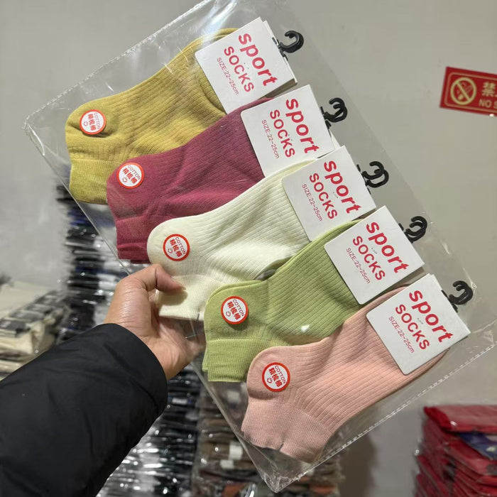 Wholesale Sports socks, boat socks, thin breathable short socks, cotton socks