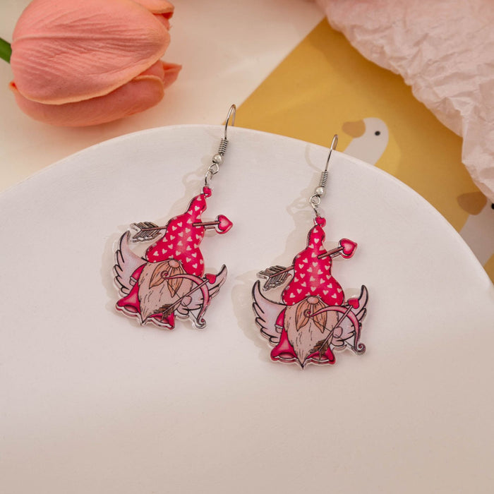 Wholesale Cartoon Valentine's Day Love Dwarf Acrylic Earrings JDC-ES-MDD104