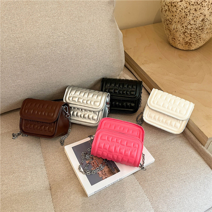 Wholesale Pu Stone Pattern Small Crossbody Bag Chain Strap Urban Simple Daily Casual