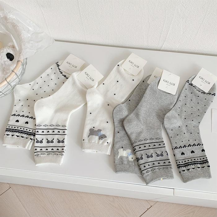 Wholesale Cotton socks with cute mid tube and versatile pile socks