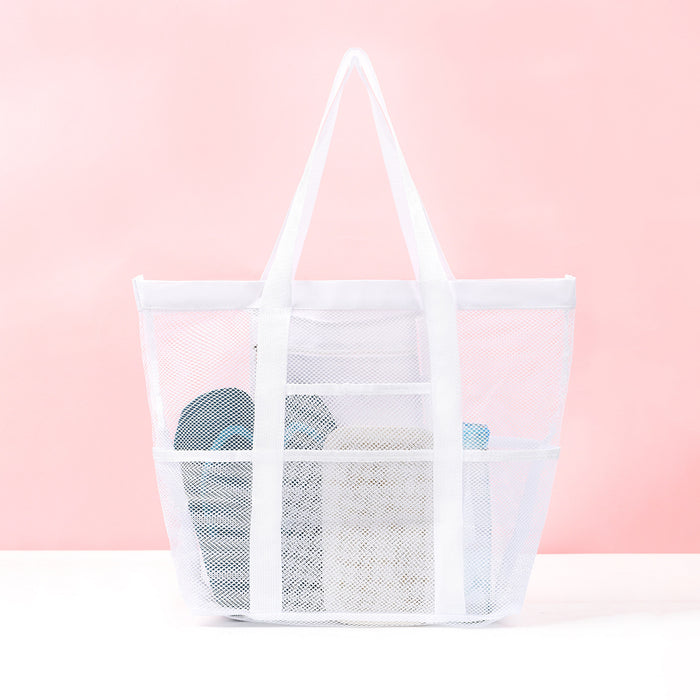 Wholesale Beach bag, large capacity toy mesh swimming bag, multifunctional travel handbag, single shoulder beach bag, swimsuit storage bag