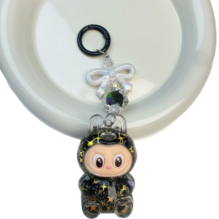 Wholesale Acrylic Cloth Quicksand Keychain Luminous Flash Cute Doll Bag Pendant Gift Keychain