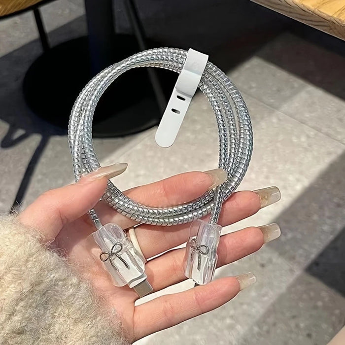 Wholesale 30pcs/ set Bow-shaped charger protective case 20W