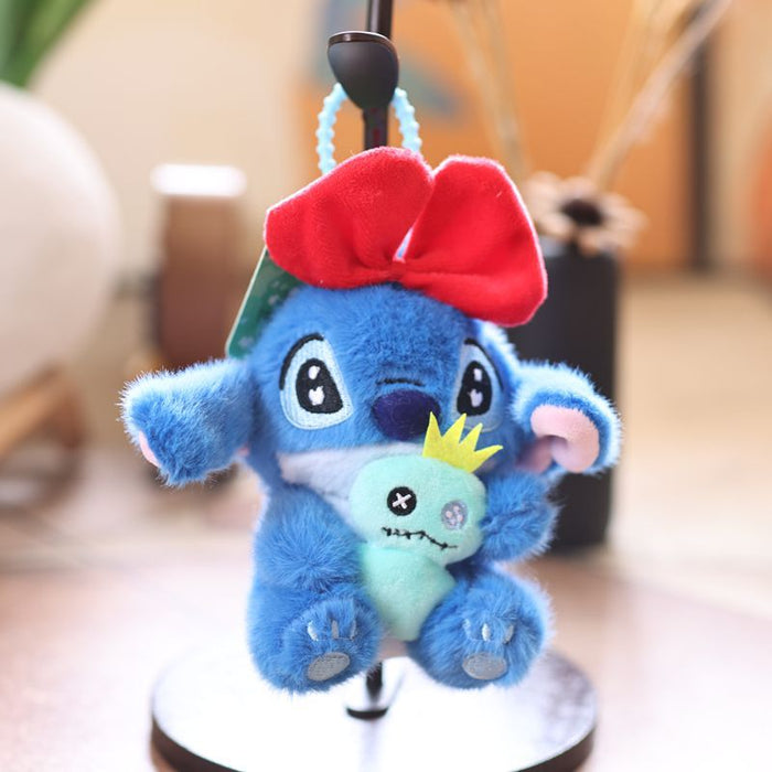 Wholesale Cute Bow Cartoon Pendant Plush Toy Doll  Bag Pendant Keychain Rag Doll