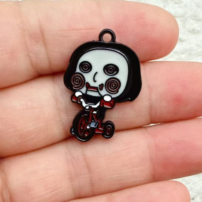 Wholesale 10pcs  Series Monster DIY Alloy Drip Pendant Keychain Earrings Bag Charm