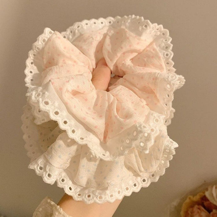 Wholesale Lace Wave Dot Large Bowel Ring Head Large Hair Accessories