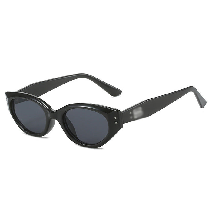 Wholesale Retro narrow frame small frame sunglasses, high-end street photography, UV resistant sunglasses
