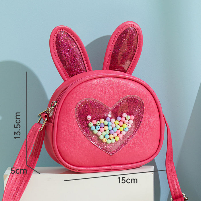 Wholesale Crossbody Bag,  Children' s Bag,  One-Shoulder Bunny Ears,  Little Girl' s Cute Cartoon Coin Purse