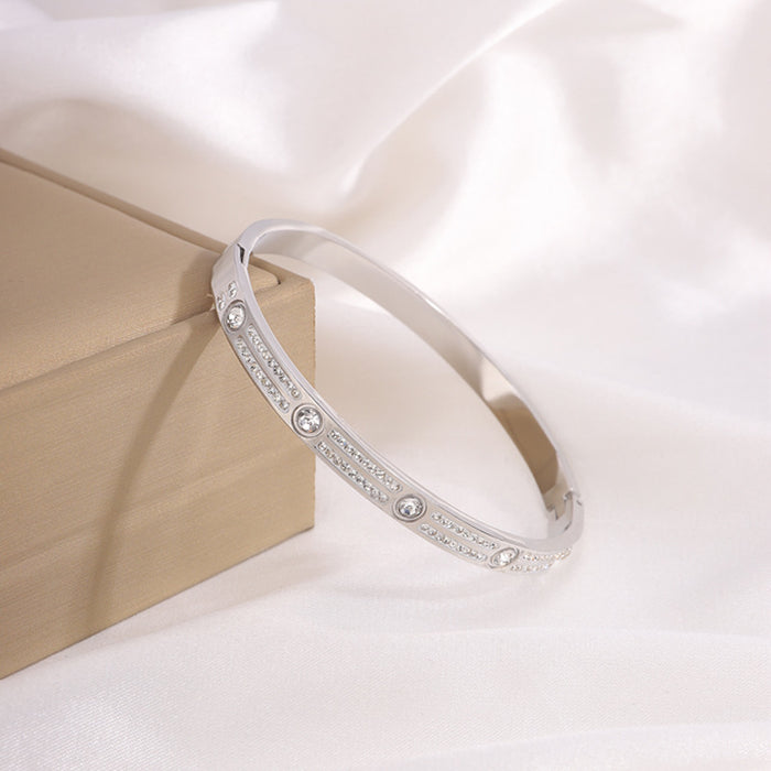 Wholesale Titanium steel versatile and high-end round-head bracelet