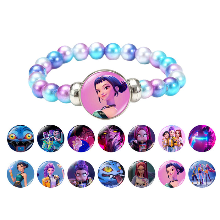 Wholesale K-Pop Cartoon Anime Colorful Beaded Bracelet