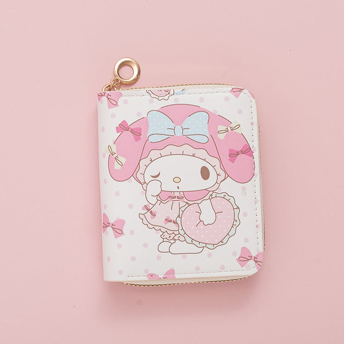 Wholesale Girls'  pink series cute cartoon print student wallet