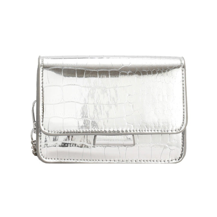 Wholesale Small square bag new high-end niche crossbody silver mini bag