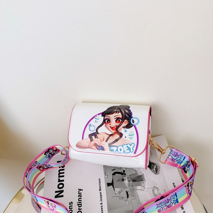 Wholesale Chic Cartoon PU Crossbody Bag for Girls Cute Square Bag with Heart Print Ideal