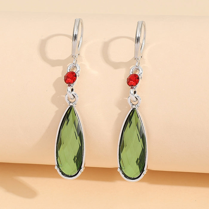 Wholesale New earrings with a temperament of emerald green