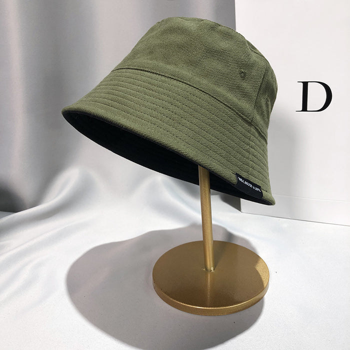 Wholesale Fisherman's hat with cloth, solid color, versatile, Japanese sun shading basin hat