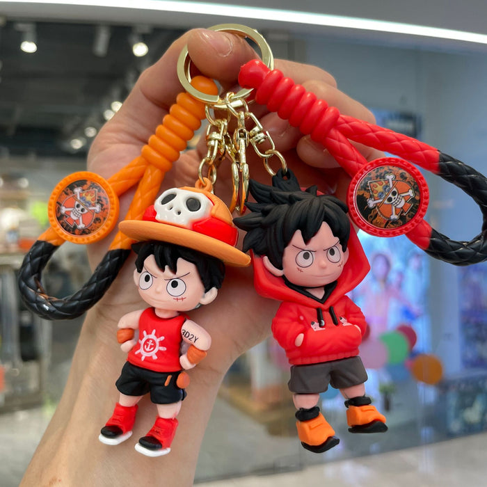 Wholesale Cross border cartoon anime keychain 3D doll car keychain backpack pendant small gift wholesale