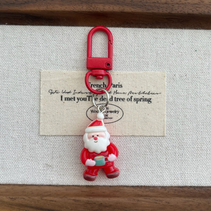 Wholesale Christmas  Resin Keychain Cute Backpack Charm Decorative Accessory