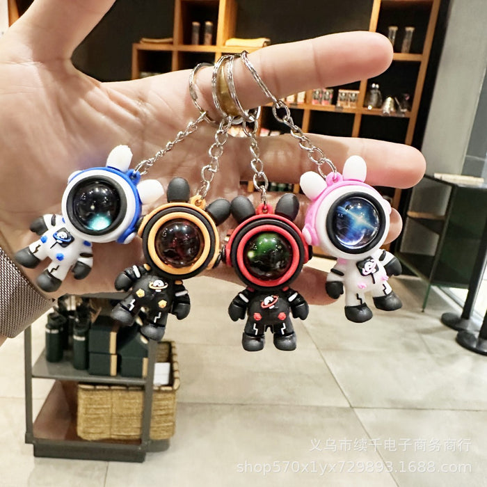 Wholesale Cartoon astronaut keychain couple gift bag decoration creative car keychain pendant