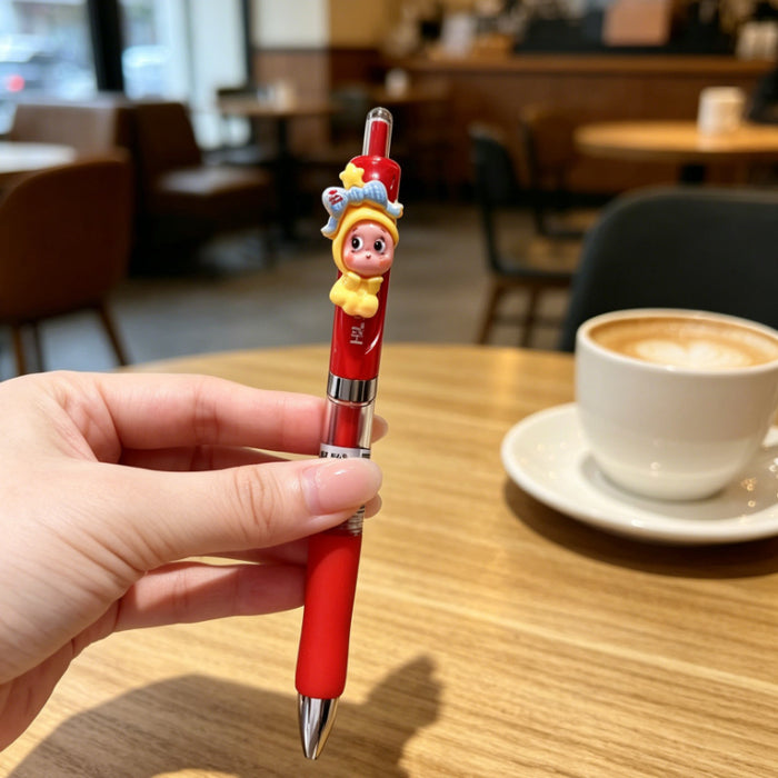Wholesale Plastic Retractable Gel Pen with Star Pattern for Teachers and Students