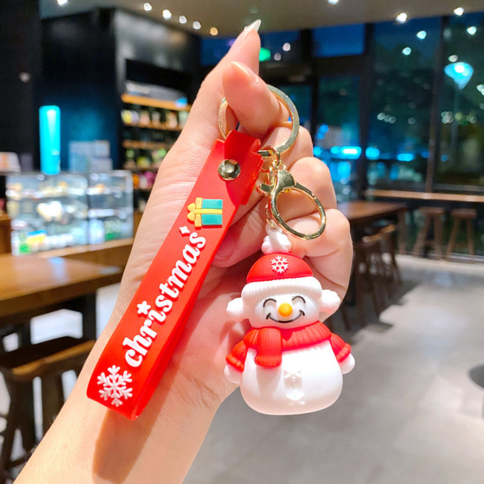 Wholesale Silicone Keychain Trendy Christmas Bag Charm