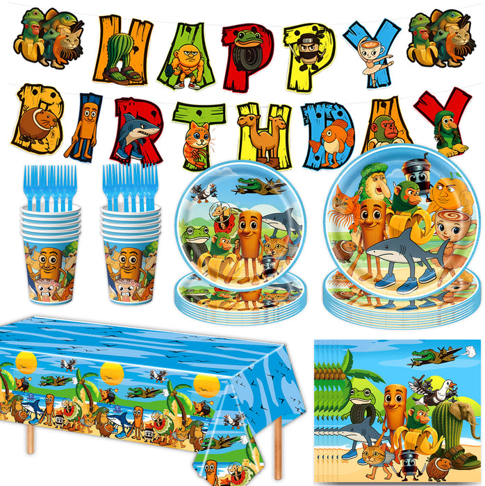 Wholesale sy theme children' s birthday party disposable paper plates,  paper towels and paper cups set party supplies